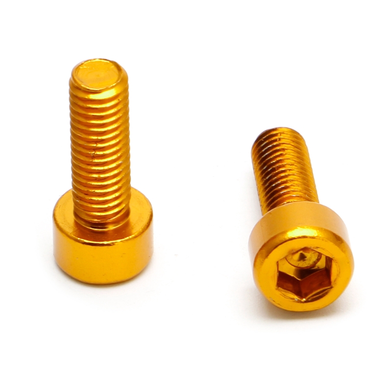Cặp ốc vít M5 bằng hợp kim nhôm thiết kế đầu lục giác chuyên dụng cố định bình nước xe đạp