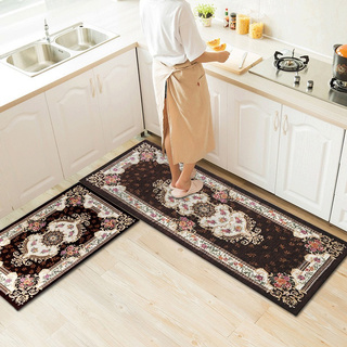 Combo 2 Thảm Trải Sàn Nhà Bếp Chống Trơn Trượt, Thảm Chùi Chân Phòng Khách Họa Tiết Đẹp