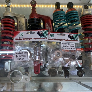 Bộ canh bánh trước sau 4 cục ex 150cc/ ex 155cc  inox 304