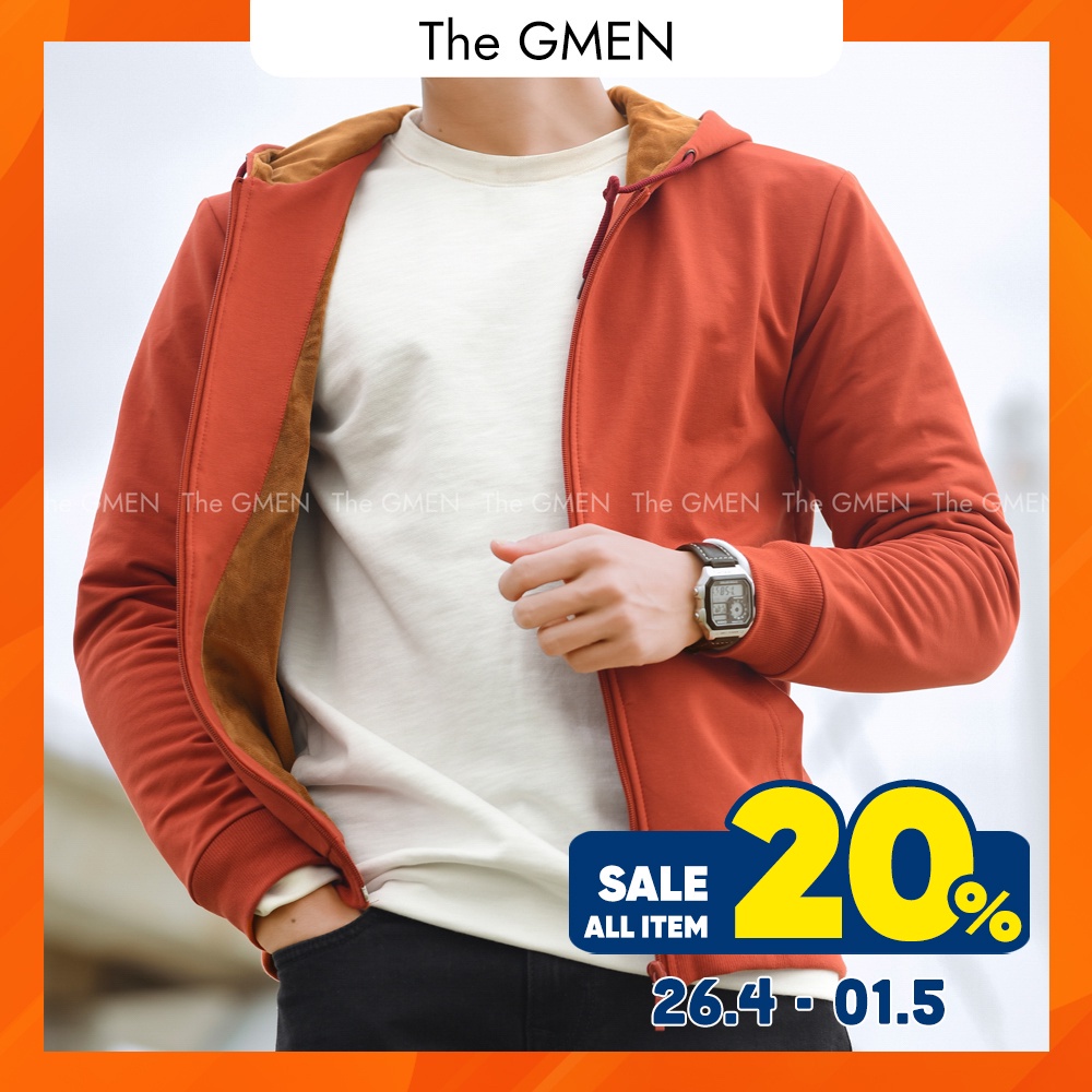 Áo khoác nỉ nam The GMEN Felt Jacket thiết kế có mũ, chất liệu nỉ cao cấp