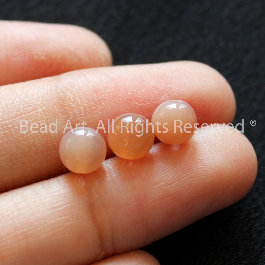 Combo 3 - 5 Hạt Đá Sunstone (Mặt Trời) 6mm, Mệnh Hoả, Thổ, Phối Vòng Tay, Chuỗi Hạt, Trang Sức (Loại AB) S46
