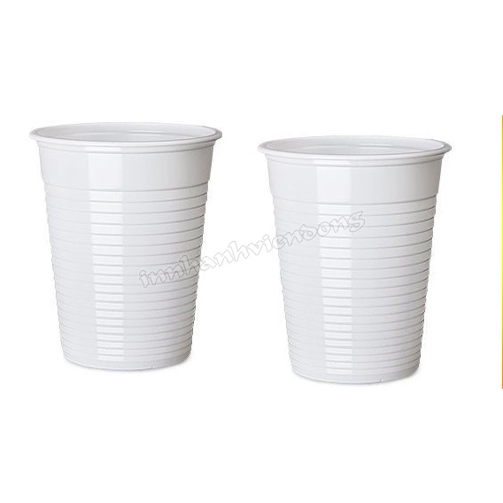 Ly nhựa trắng đục 120ml dùng 1 lần