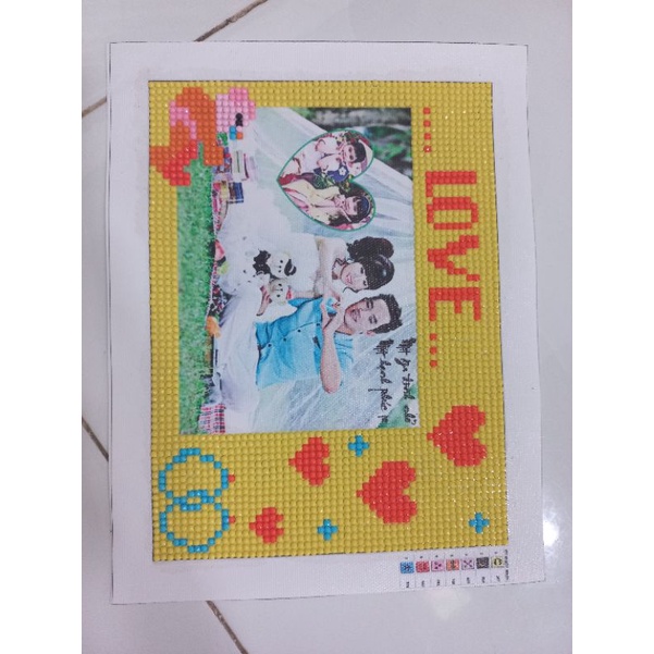 Tranh để bàn đính đá chân dung 15x20