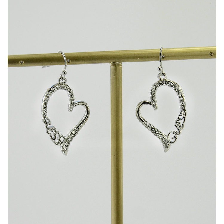 Khuyên Tai Hình Trái Tim Đính Đá Toàn Diện Phong Cách Âu Mỹ Thời Trang Mới Hỗn Hợp