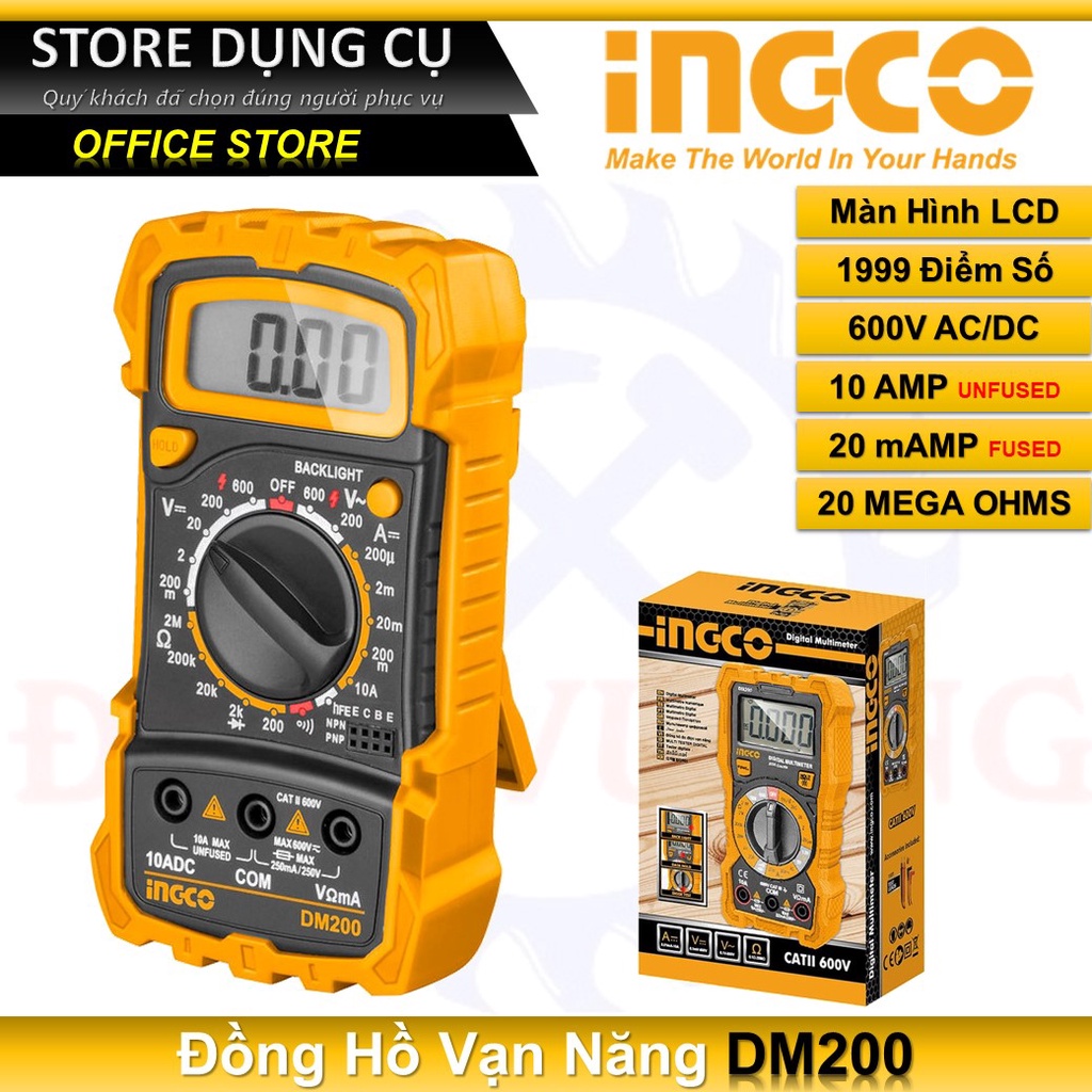 Đồng hồ vạn năng INGCO DM200