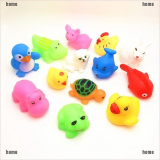 Đồ chơi bồn tắm bằng cao su mô phỏng hình động vật dễ thương nhiều màu sắc cho trẻ nhỏ