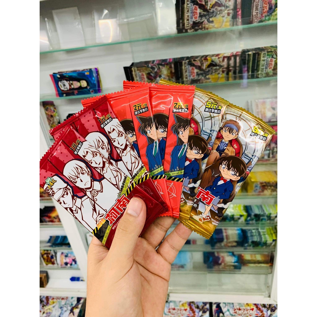 Set 5 ảnh thẻ nhân phẩm Anime Conan ngẫu nhiên chibi xinh xắn