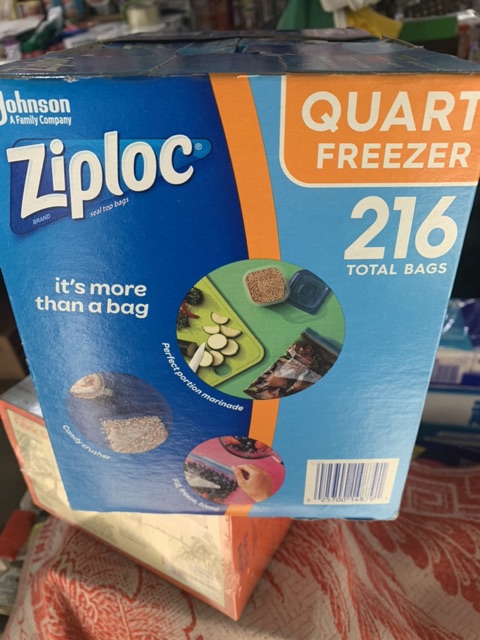 Túi bảo quản thực phẩm Ziploc Johnson của Mỹ - loại 54 túi freeze quarts