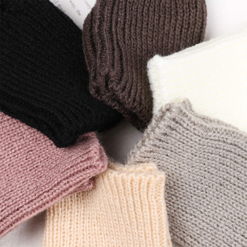 Găng Tay Len Hở Ngón Giữ Ấm Thời Trang Cho Nữ