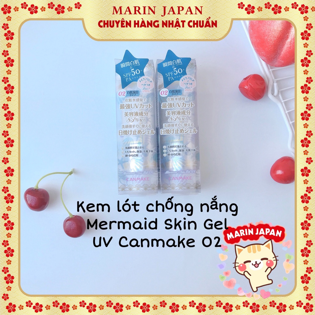 (SALE 350k-&gt; 235k) KEM LÓT CHỐNG NẮNG-MERMAID SKIN GEL UV CANMAKE NHẬT BẢN