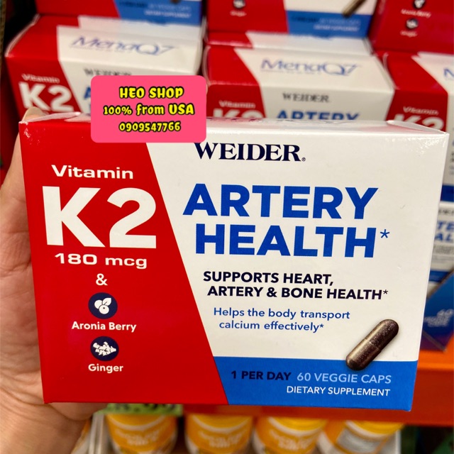 VIÊN UỐNG VITAMIN K2 WEIDER ARTERY HEALTH 180mcg Shopee Việt Nam