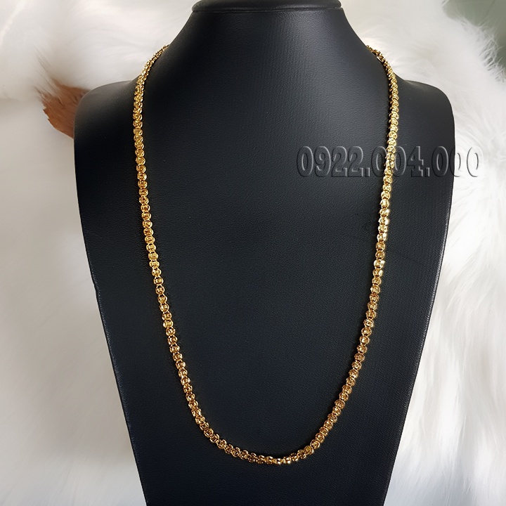 Dây chuyền mạ vàng, vòng cổ đồng xu 3D.