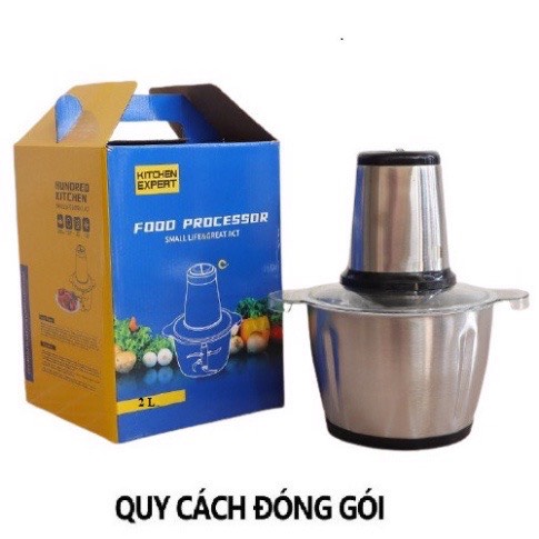 Máy Xay Thịt Đa Năng KITCHEN FOOD PROCESSOR HDA Cối Inox 4 Lưỡi [FREESHIP]