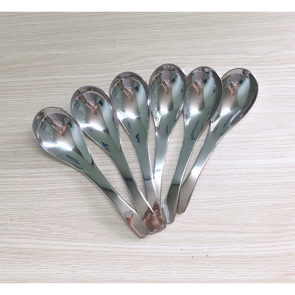 Muỗng soup lớn - Inox cao cấp - dài 17cm - Hiệu TH