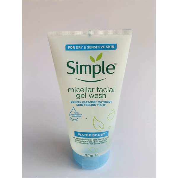 [TOP 1 SHOPEE] Sữa rửa mặt Simple Refreshing/Micellar Facial Gel Wash (Bill Anh)