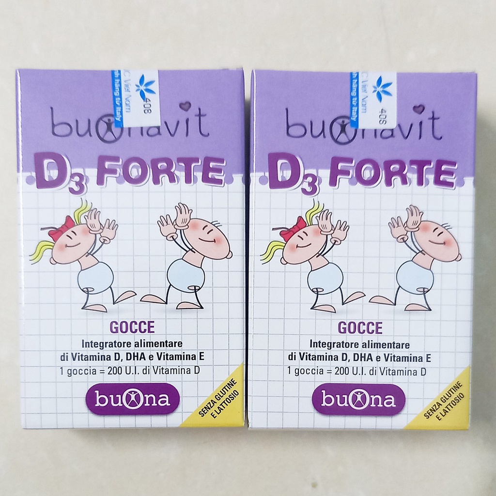 Vitamin D3 nhập khẩu ý Buona lọ 12ml. Buonavit D3 Forte Bổ sung vitamin d và dha giúp phát triển trí não và chiều cao
