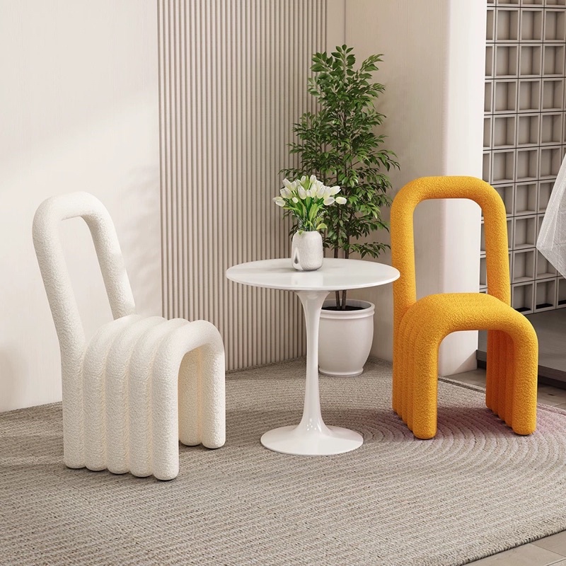 Ghế Bold Chair tựa lưng - ghế hình khuỷu tay trang điểm phong cách Bắc Âu