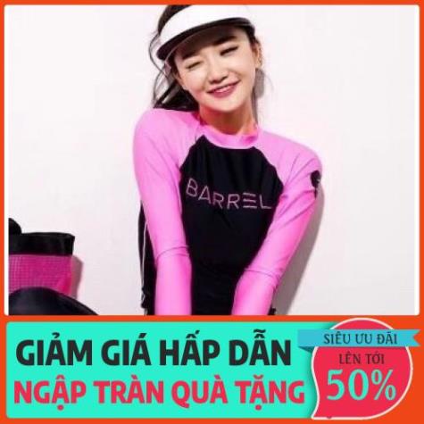 Áo bơi nữ dài tay Barel - đen tay hồng *