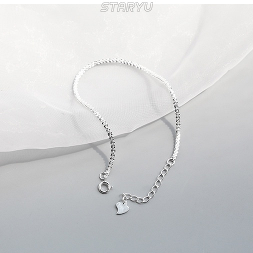 Vòng Tay Mạ Bạc 925 Thiết Kế Đơn Giản Cho Nữ