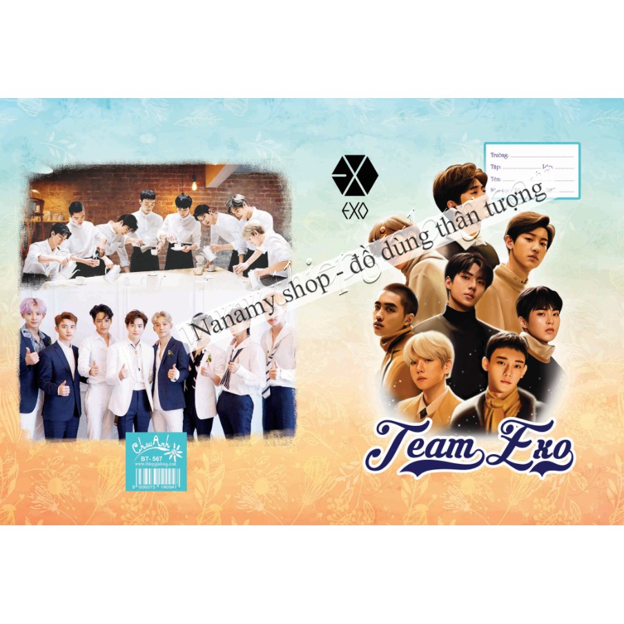 BÌA BAO TẬP EXO (1 XẤP 10 TỜ)