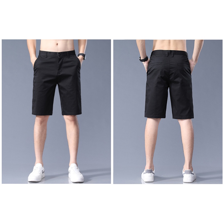 Quần Short Kaki Nam Co Giãn Cạp Chun Cao Cấp Hàn Quốc