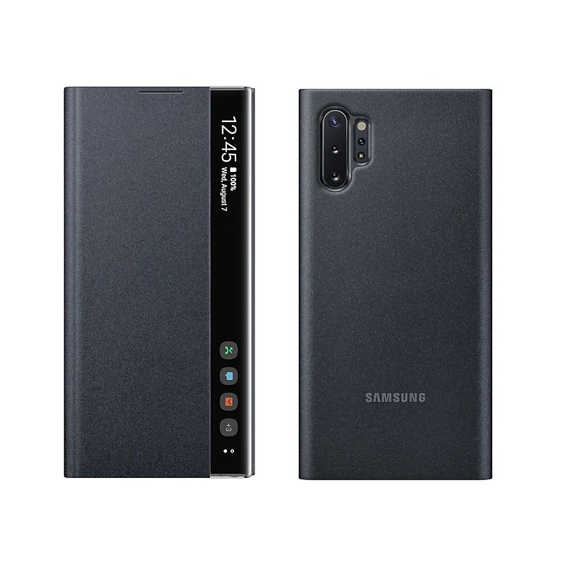 Bao da Clear View Galaxy Note 10 Plus - Đen