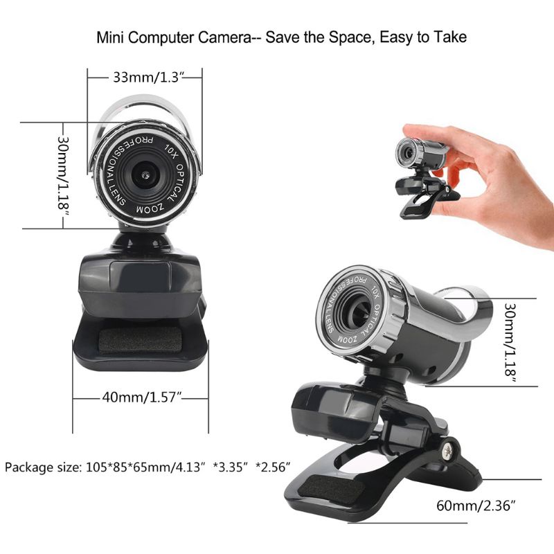 Webcam kỹ thuật số cổng USB xoay 360 độ có kẹp gắn micro cho máy tính PC laptop TV Box | BigBuy360 - bigbuy360.vn