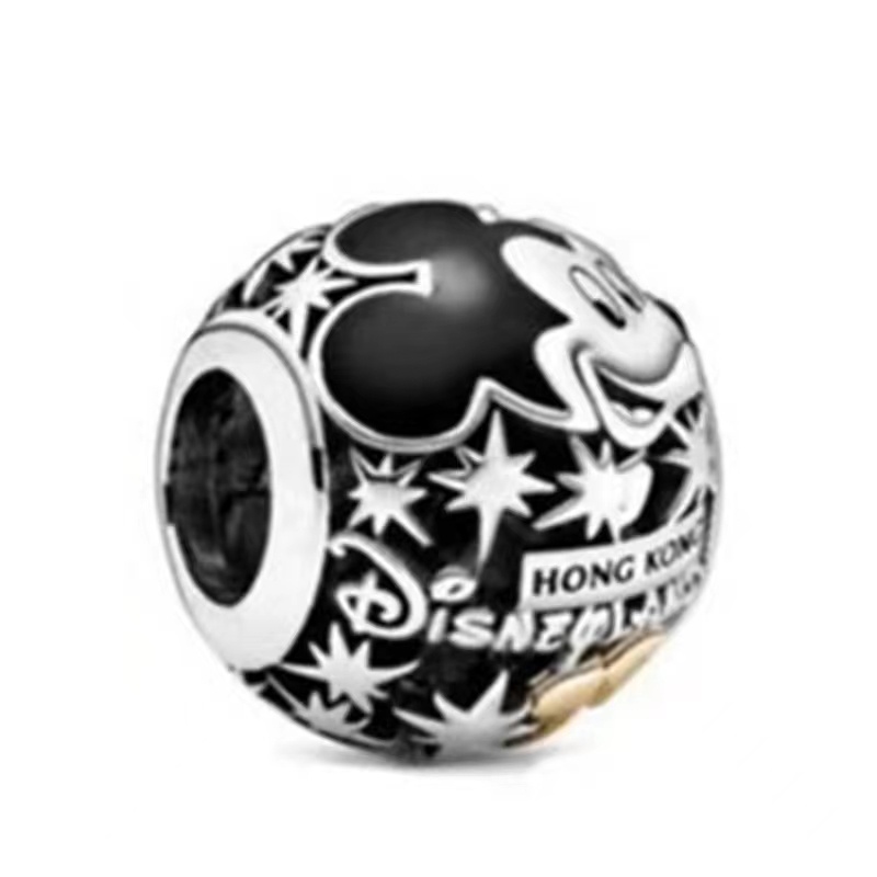 DISNEY Mặt Dây Chuyền Mạ Bạc 925 Hình Chuột Mickey Minnie Đáng Yêu Charms