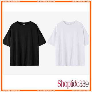 Áo Thun Trơn 100/100 cotton Tay Lỡ Nam Nữ Vải Đẹp Hàng nhập khẩu QC Cao Cấp