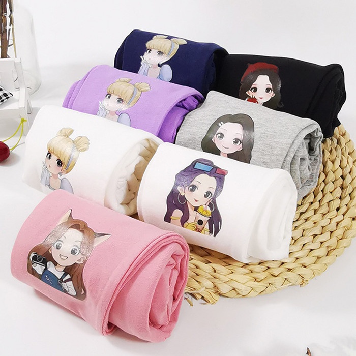 Quần Legging Cotton Màu Sắc Xinh Xắn Cho Bé Gái 100-160cm