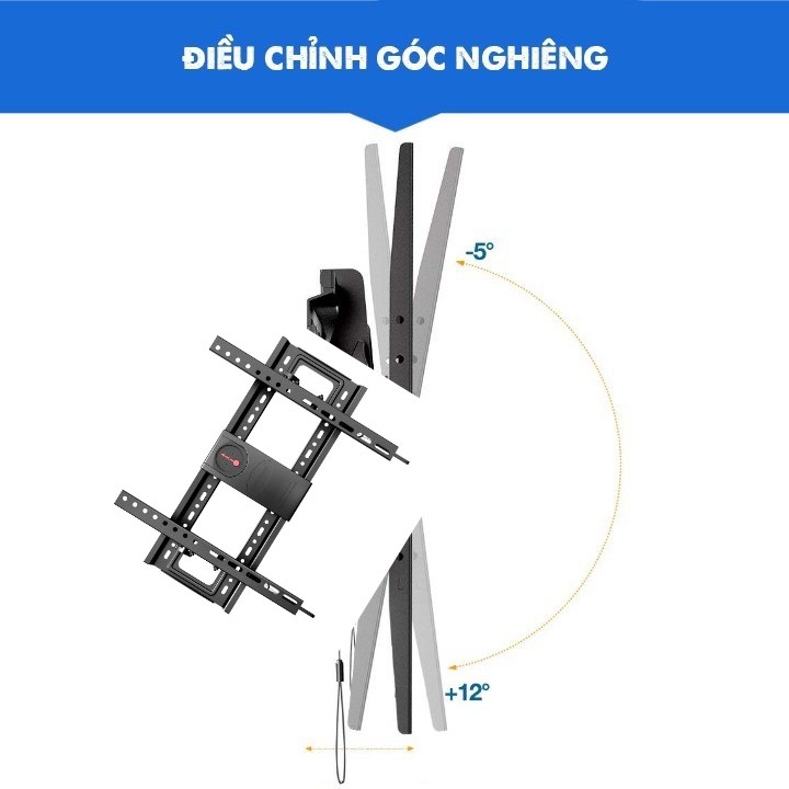 Giá Treo Tivi Gật Gù NB DF70T 42 - 85 Inch - Khung Treo Tivi Điều Chỉnh Góc Nghiêng Hàng Nhập Khẩu