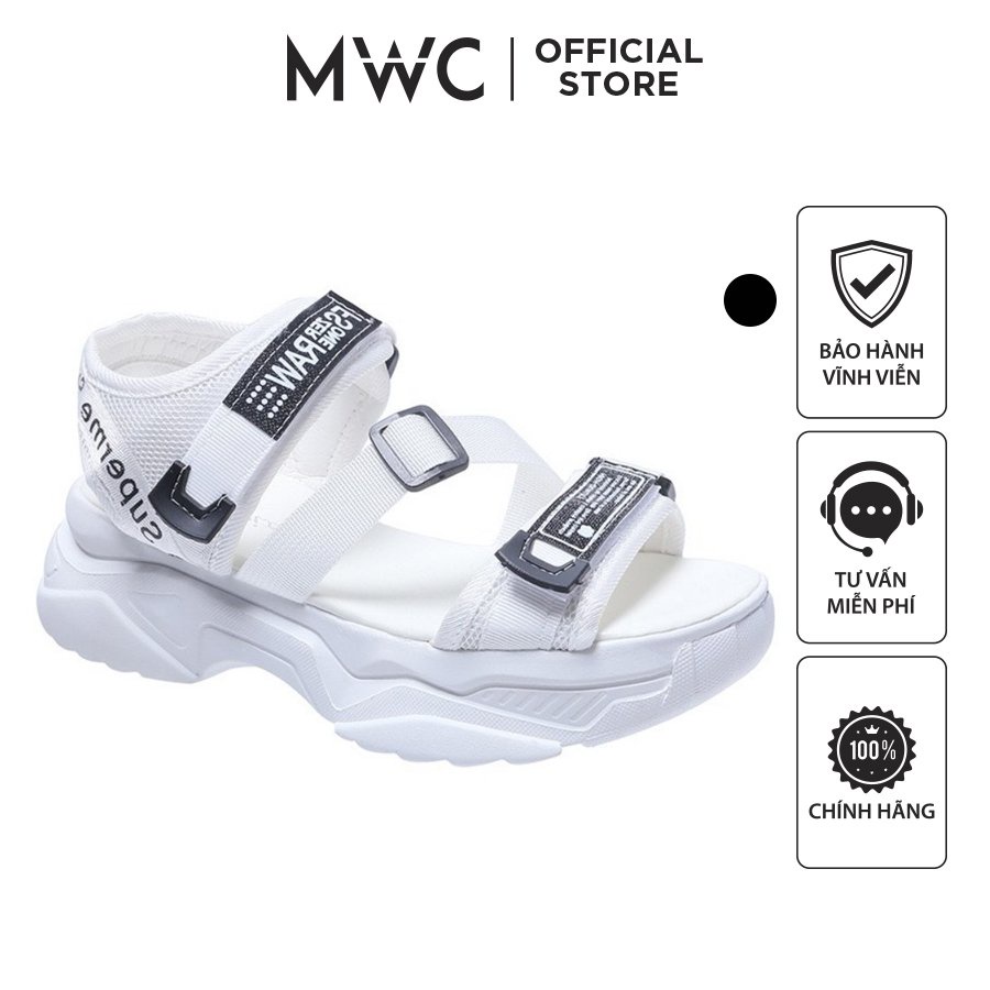 Giày MWC 2951 - Sandal Quai Ngang Đế Bánh Mì 4p Hack Dáng Cá Tính