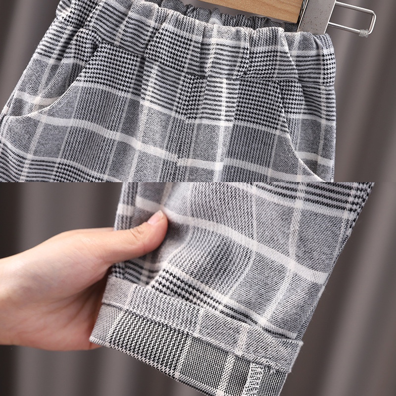 Bộ Đồ Vest Kẻ Sọc Ca Rô Kiểu Anh Thiết Kế Lịch Lãm Cho Bé Trai