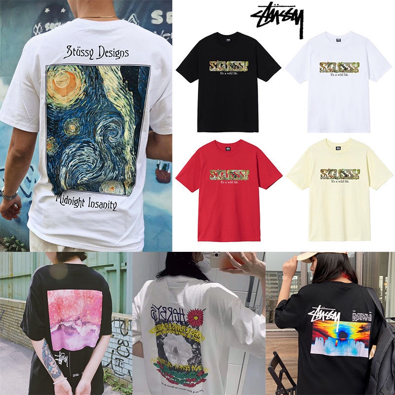 Áo thun tay ngắn in chữ Stussy thời trang