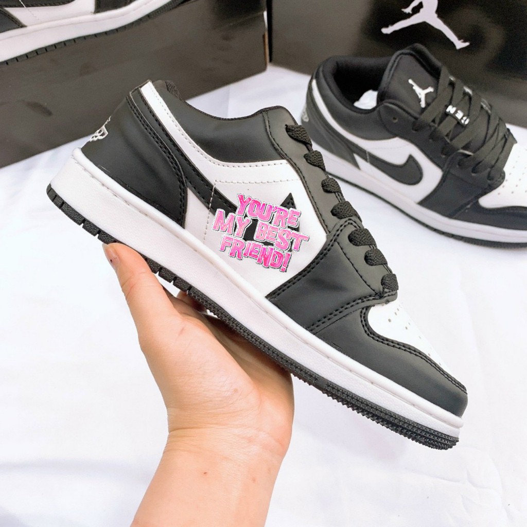 Giày Sneaker A.i.r Jocdan Đen Trắng Cao Cấp Full Size Nam Nữ