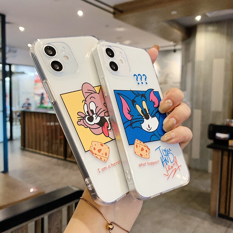 Ốp điện thoại hình con mèo/ con chuột đầy nghi ngờ cho iPhone 13 12 11 Pro Max 6 6s 7 8 Plus X XS Max 13 12 Mini | BigBuy360 - bigbuy360.vn