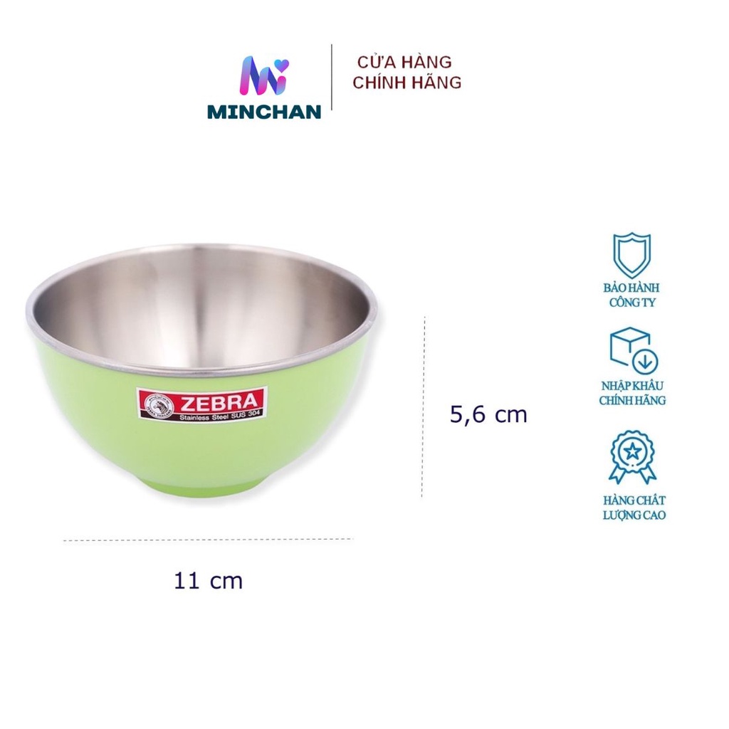Chén inox 304 cách nhiệt chống nóng 2 lớp Kiddy MINCHAN - cao cấp nội địa Thái Lan - hàng chính hãng