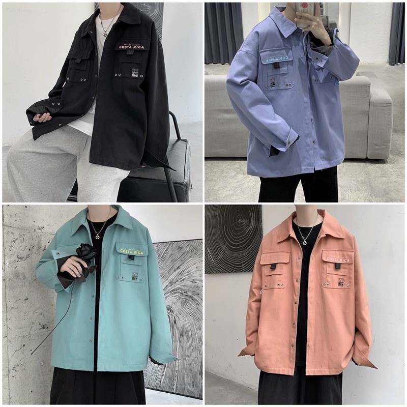 ÁO KHOÁC KAKI FORM RỘNG UNISEX 4 MÀU (có hình chụp thật) | BigBuy360 - bigbuy360.vn