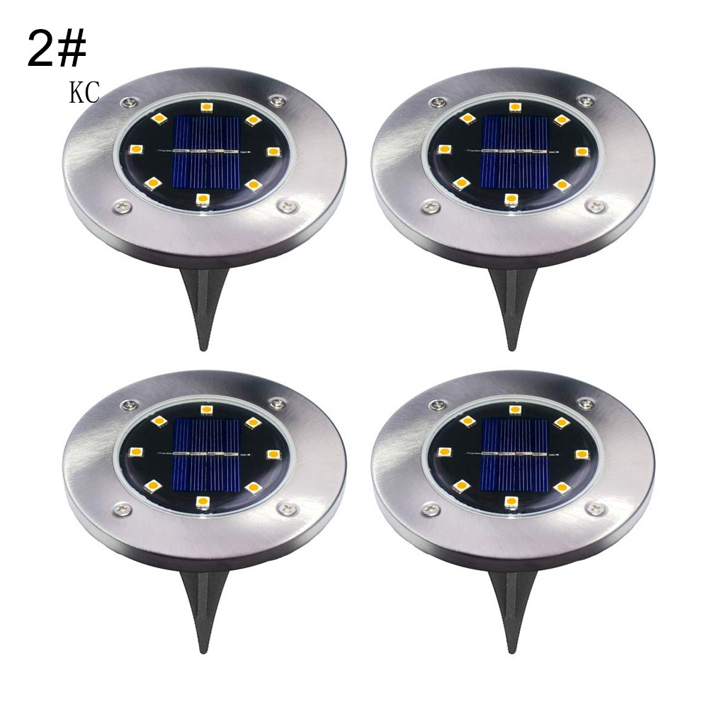 Bộ 4 Đèn Led 8 Bóng Cắm Đất Sử Dụng Năng Lượng Mặt Trời