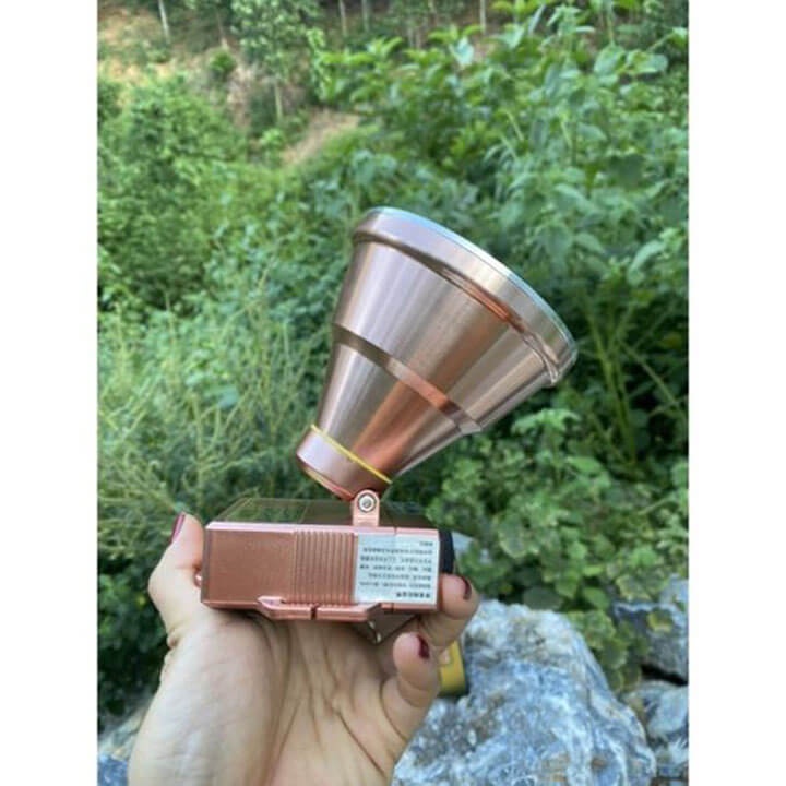 Đèn pin đội đầu 500W siêu sáng chiếu xa 500m, chống nước, pin trâu sử dụng 8-10 tiếng, đèn đội đầu cao cấp chóa lớn 10cm