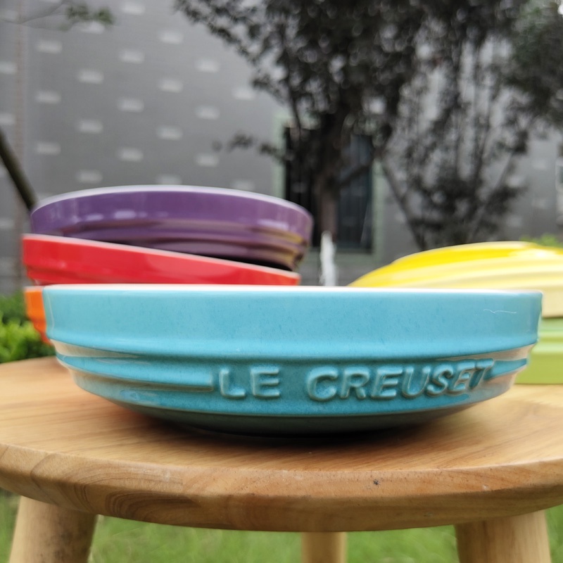 Đĩa sâu lòng le creuset 20cm đĩa sâu dùng decor trang trí bàn ăn đựng các món salad, món xào đẹp mắt tăng vị giác món ăn