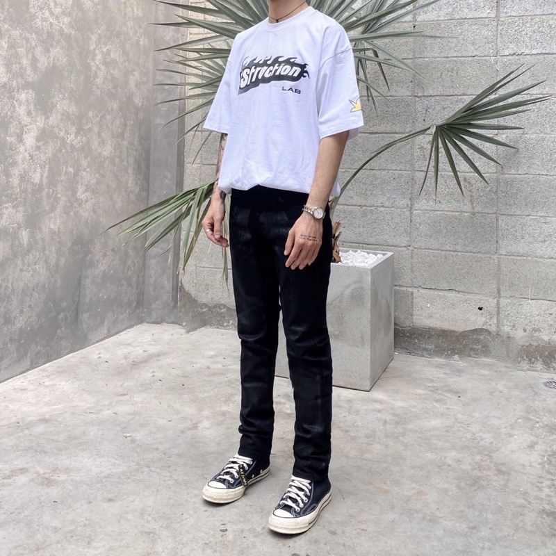 Quần Jeans DESTRUCTION Basic Đen Wax