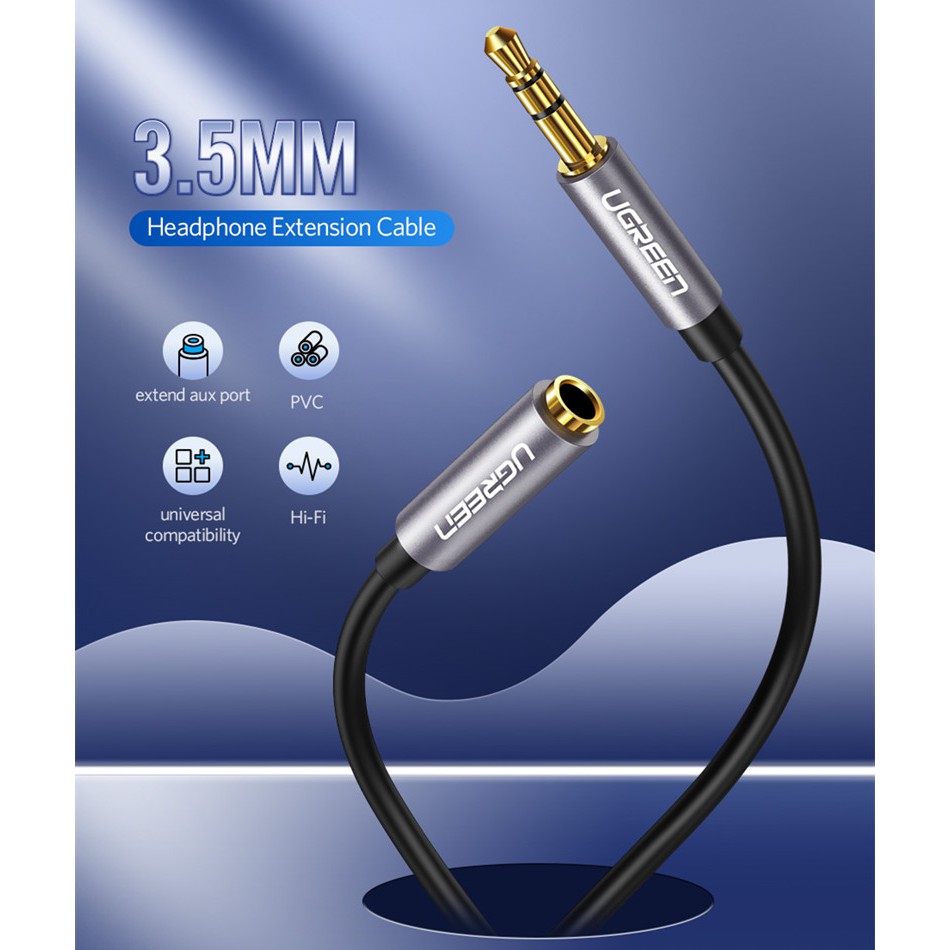 Dây cáp âm thanh nối dài giắc 3.5mm cho loa nghe nhạc/điện thoại/máy tính