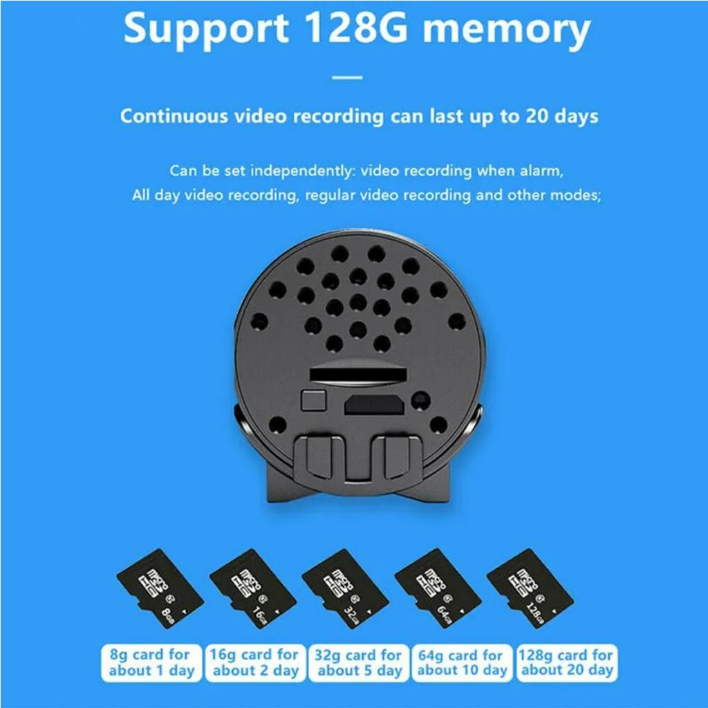 Camera An Ninh Mini Không Dây 1080P Kết Nối WiFi, Hỗ Trợ Tầm Nhìn Ban Đêm