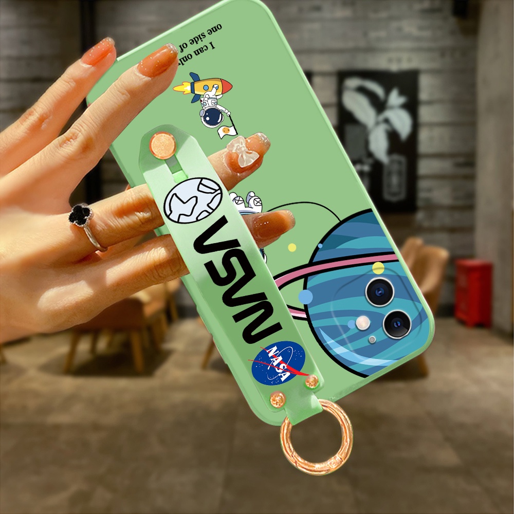 Ốp Điện Thoại Silicone Mềm Hình Phi Hành Gia Hoạt Hình Có Dây Đeo Cho Xiaomi Poco X3 GT M3 Pro 4G/5G