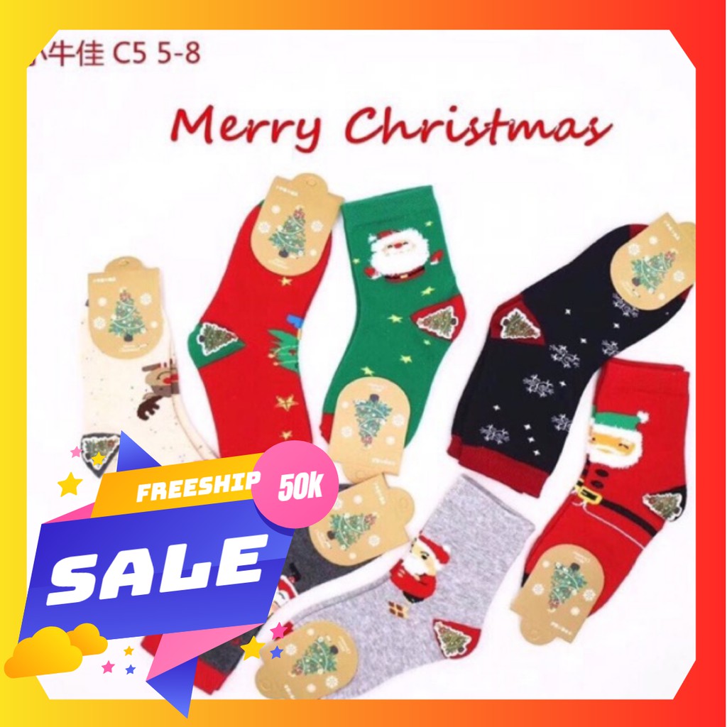 5 Đôi tất Giáng Sinh Noel cho bé 1-9 tuổi đáng yêu