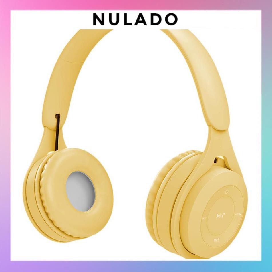 Tai Nghe Bluetooth 5.0 Chụp Tai có micro Headphone không dây thời trang màu sắc Y08 NULADO