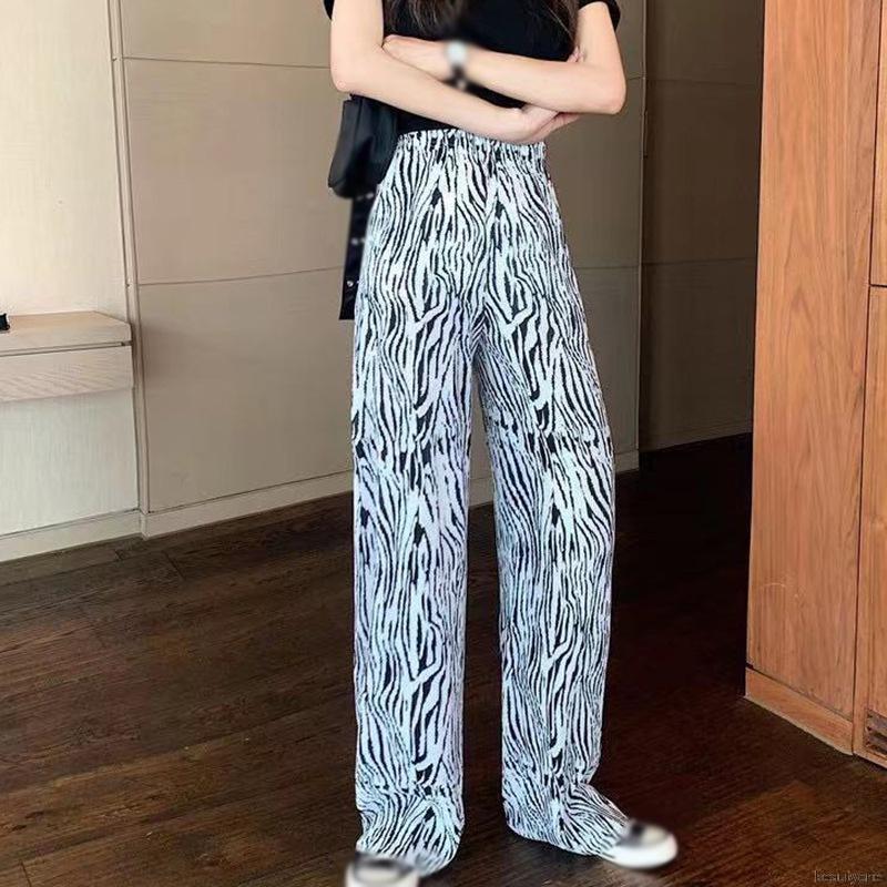 Quần Dài Lưng Cao Hoạ Tiết Ngựa Vằn Thiết Kế Thanh Lịch Cho Phái Nữ | BigBuy360 - bigbuy360.vn