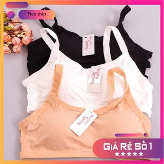 Áo Lá bra 3 dây học sinh chất cotton mềm mịn 38-45kg Đồ Lót Ngực Nữ màu Trắng,đen,be