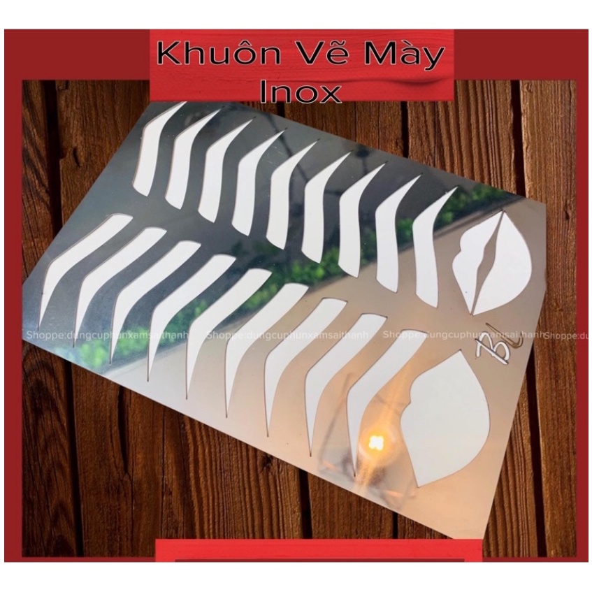 [LOẠI 1] Khuôn Vẽ Mày Môi trên da giả Inox Không Rỉ- dcpx
